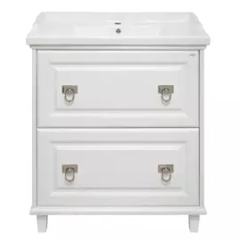 Тумба Мисти Версаль 80 белая матовая 2 ящика