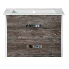 Тумба без раковины напольная Мисти норд 65 с 2 ящиками комбинированная