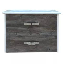 Тумба без раковины напольная Мисти норд 75 с 2 ящиками комбинированная