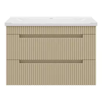 Тумба под раковину Brevita Ariana 80 подвесная 2 ящика капучно