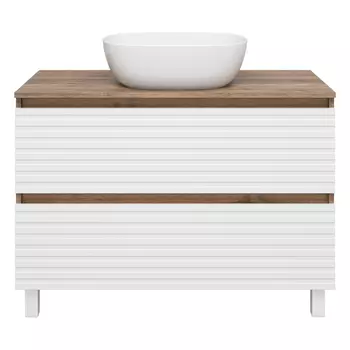 Тумба под раковину Brevita Dakota 100 напольная 2 ящика белая
