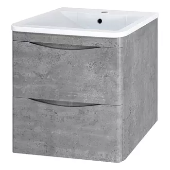 Тумба под раковину Мисти Атлантик 100 серый камень