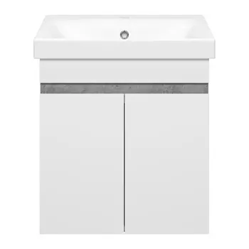 Тумба под раковину Мисти Ронда 50 подвесная белый