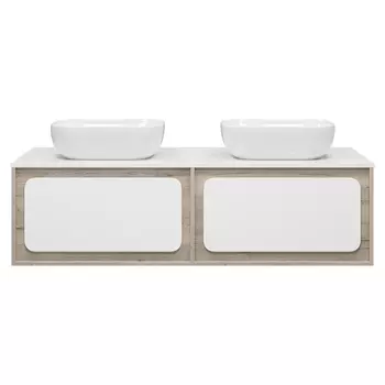 Тумба подвесная Мисти Дубль 150 комбинированная 2 ящика