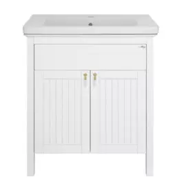 Тумба без раковины прямая Мисти Адель - 70 белая эмаль