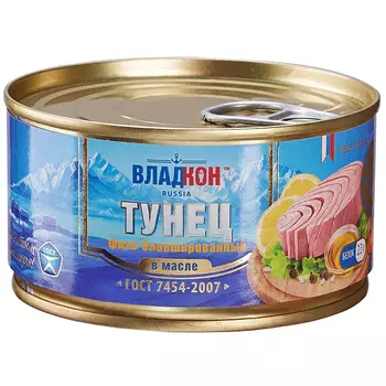 Тунец Владкон желтоперый, 185 г