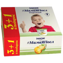 Творог Danone Груша, банан 4х170 г