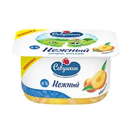 Творог Савушкин продукт Нежный с абрикосом 4% 130 г