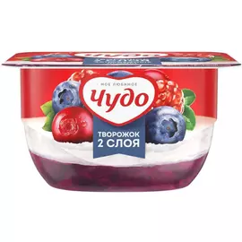 Творожок Чудо Заповедные ягоды 4% 100 г