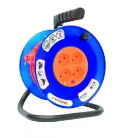 Удлинитель катушка Universal ВЕМ-250 термо ПВС 2*1 4 гнезда 20м