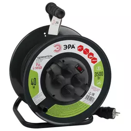 Удлинитель силовой Эра RMx-4es-3x1.5-40m-IP44 на м. катушке c/з 4 гн 40м 3х1.5