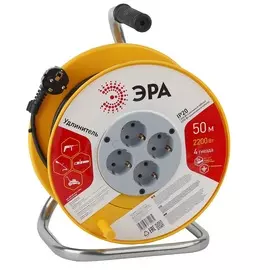 Удлинитель силовой ЭРА RP-4-3x1-50m п. катушке c/з 4гн 50м ПВС 3x1мм2