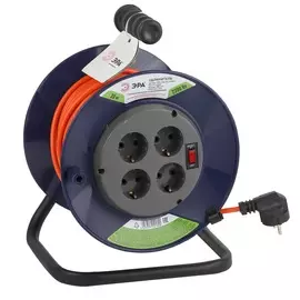 Удлинитель силовой ЭРА RPx-4es-3х1.0-20m на п. катушке c/з 4 гн 20м ПВС 3х1