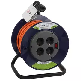 Удлинитель силовой ЭРА RPx-4es-3x1.5-20m на п. катушке c/з 4 гн 20м ПВС 3х1.5