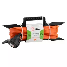 Удлинитель силовой ЭРА UFx-1-2x1.0-20m-IP44 на рамке б/з 1 гн 20м ПВС 2х1