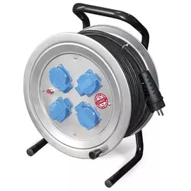 Удлинитель ТМ Союз силовой на металл. катушке с 4 гнездами 3700 Вт з/к КГ IP-44 40м