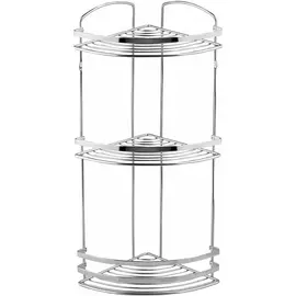 Угловая полка Teknotel серебряная 19х19х50 см