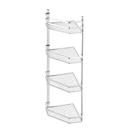 Угловая полка Teknotel серебряная 20х20х76 см (ES059)