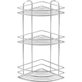 Угловая полка Teknotel серебряная 21х21х46 см