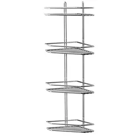 Угловая полка Vanstore Classic серебряная 20х20х60 см