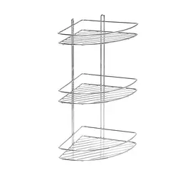 Угловая полка Zalel серебряная 20х20х62 см