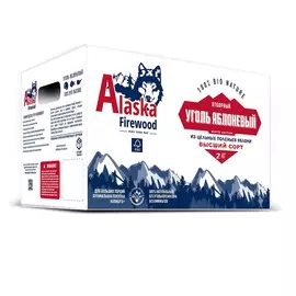 Уголь яблоневый Alaska firewood 2кг pro