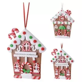 Украшение елочное Koopman NY домик 120x10x95 мм в ассортименте