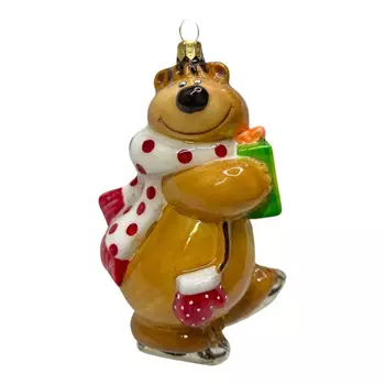 Украшение Komozja елочное мишка фигурист