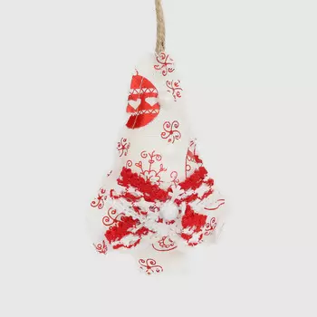 Украшение текстильное Коломеев елочка 2 12x9 см