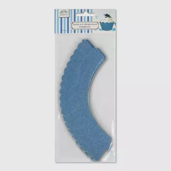 Украшения маффинов Fiolento Бриз син 12 шт