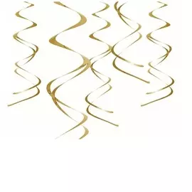 Украшения подвесные Party Deco золотые 5шт в ассортименте