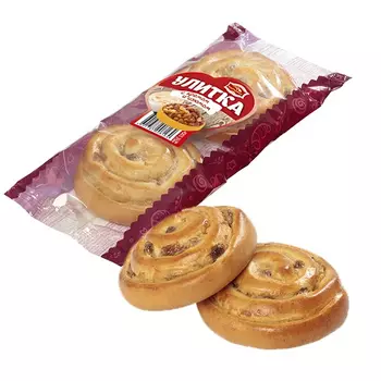 Улитка Черемушки с кремом и изюмом 2х50 г, 100 г