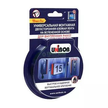 Unibob Монтажная двухсторонняя клейкая лента для внутренних работ