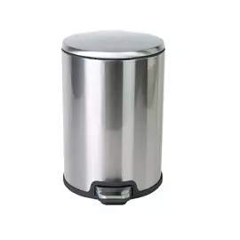 Урна для мусора Primanova Cigo серебряная с чёрным 25х35 см