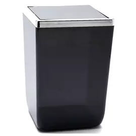 Урна Primanova Biga прозрачно-черный, 6 л, 18х18х26 см