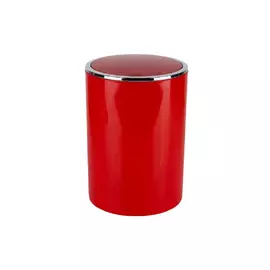 Урна Primanova Lenox с вращающейся крышкой красная 18,5х25,5 см