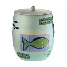 Урна с крышкой Primanova Minnow разноцветная 21х18,5х28 см
