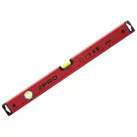 Уровень алюминиевый PRO 600 магнитный,красный,60см