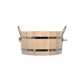 Ушат Банные штучки шайка 10 л. с пластиковой вставкой, С лёгким паром, липа, в кор.