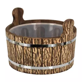 Ушат шайка Банные штучки состаренная липа 10 л