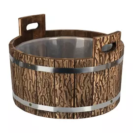 Ушат шайка Банные штучки состаренная липа 15 л