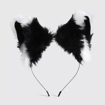 Ушки кошачьи на ободке China Elecal International черно-белые