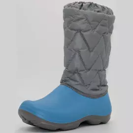 Утепленные женские сапоги OYO синий с серым