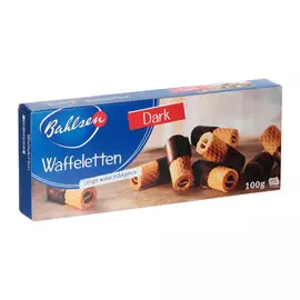 Вафельные трубочки Bahlsen Waffeletten Dark Chocolate в темном шоколаде 100 г