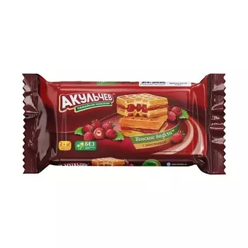 Вафли Акульчев венские с земляникой 100 г