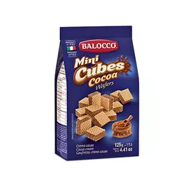 Вафли Balocco Mini cocoa Cubes 125 г