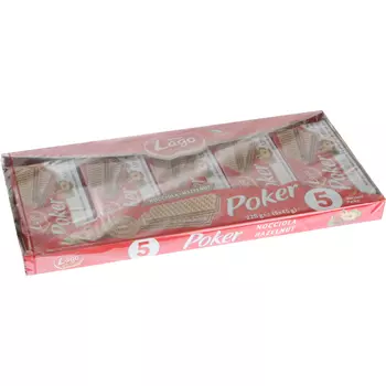 Вафли Lago Pokerс фундуком, 5х45 г