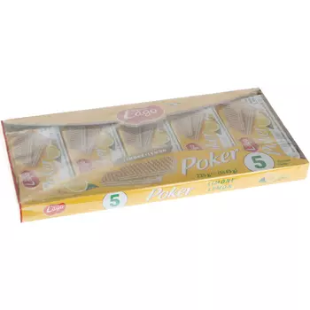 Вафли Lago Pokerс лимон, 5х45 г