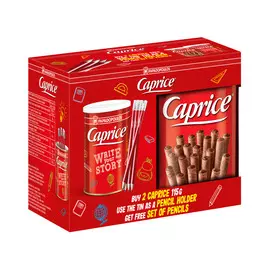 Вафли венские Caprice с фундуком и шоколадным кремом с набором карандашей 230 г