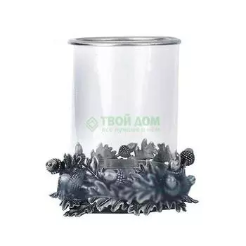 Подсвечник 15см Vagabond дубовый лист (V918)